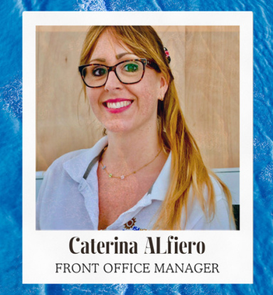 Caterina Alfiero leitet das Front Office mit Professionalität und einem Lächeln.